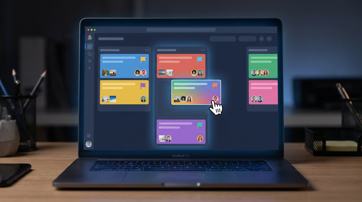 Kanban board detail interface